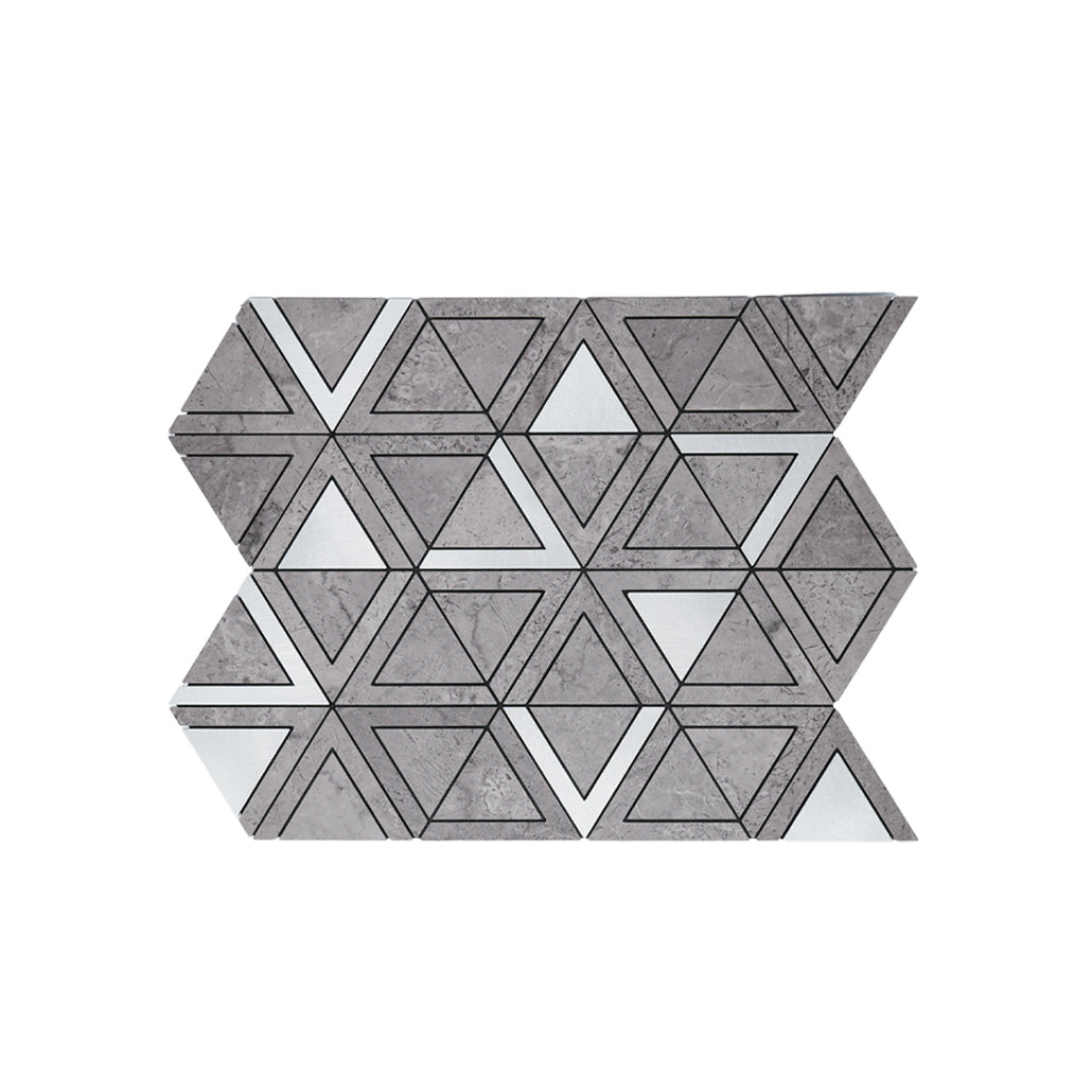 Peel and Stick Backsplash | Triangle Gray | 11.3×13.03"