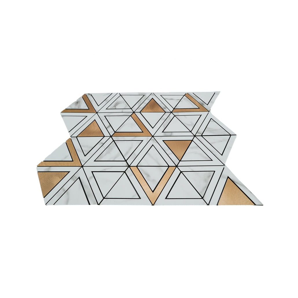 Peel and Stick Backsplash | Triangle Gold | 11.3×13.03"