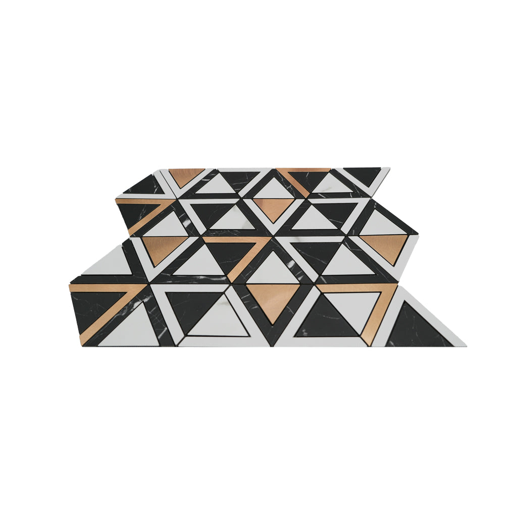Peel and Stick Backsplash | Triangle Black | 11.3×13.03"