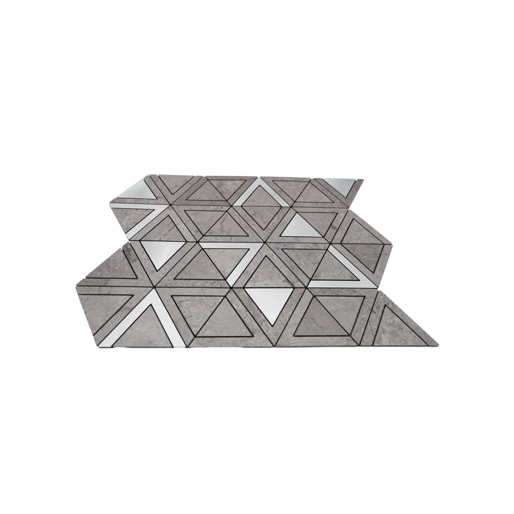 Peel and Stick Backsplash | Triangle Gray | 11.3×13.03"