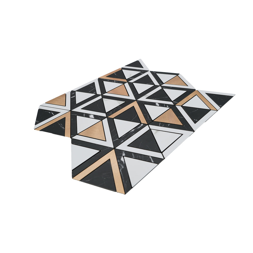 Peel and Stick Backsplash | Triangle Black | 11.3×13.03"