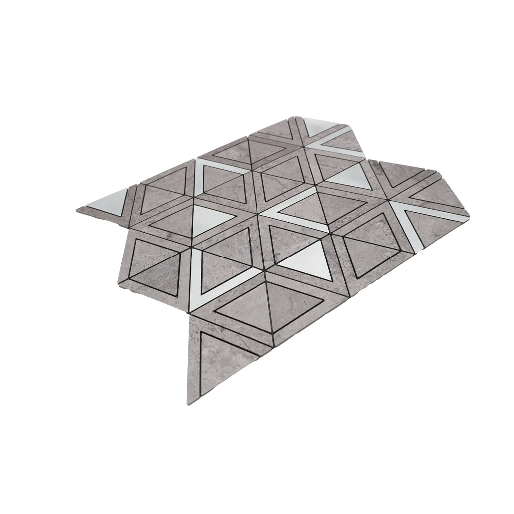 Peel and Stick Backsplash | Triangle Gray | 11.3×13.03"