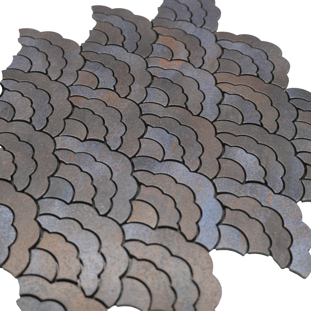 Peel and Stick Backsplash | Fan Anthracite | 10.55×11.06"
