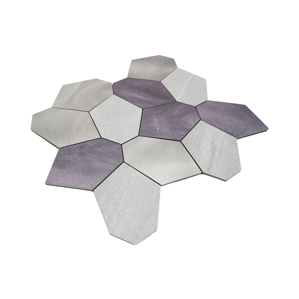 Peel and Stick Backsplash | Polygon Gray | 11.81×10.31"