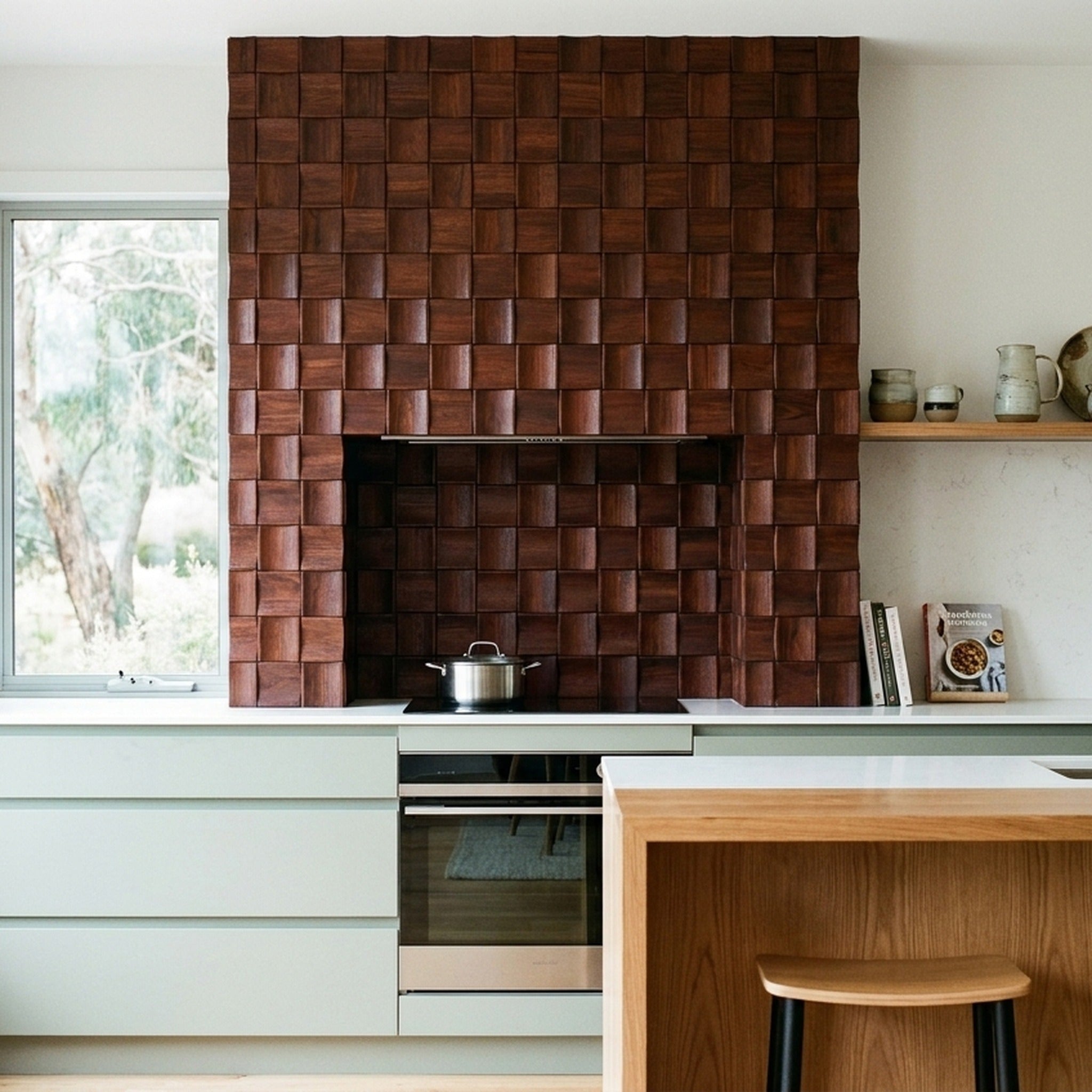 3D Wood Wall Panel | Merbau Long | 12×24"