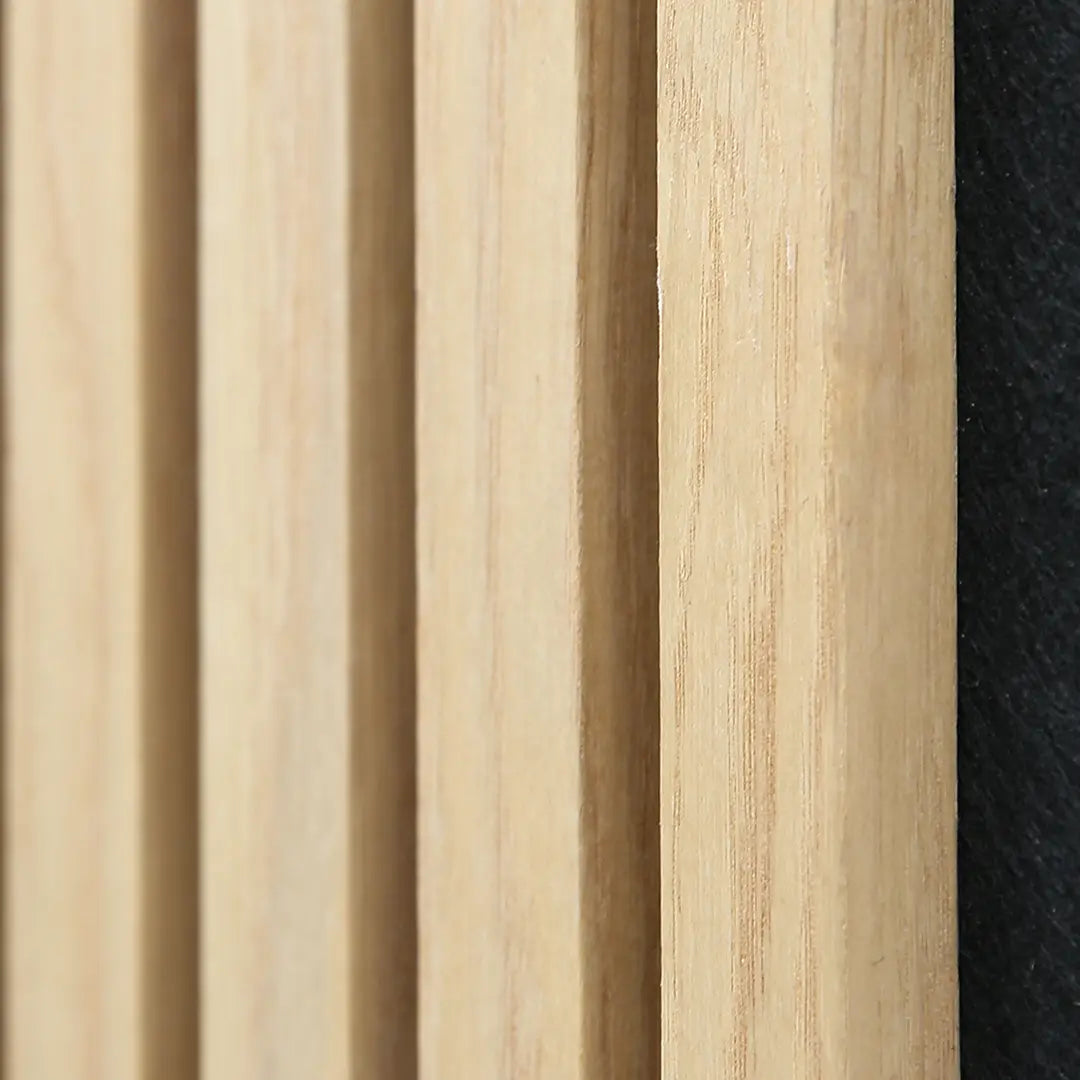 Acoustic Slat Wall Panel | Natural Oak | Premium 3-sided Wood Veneer
