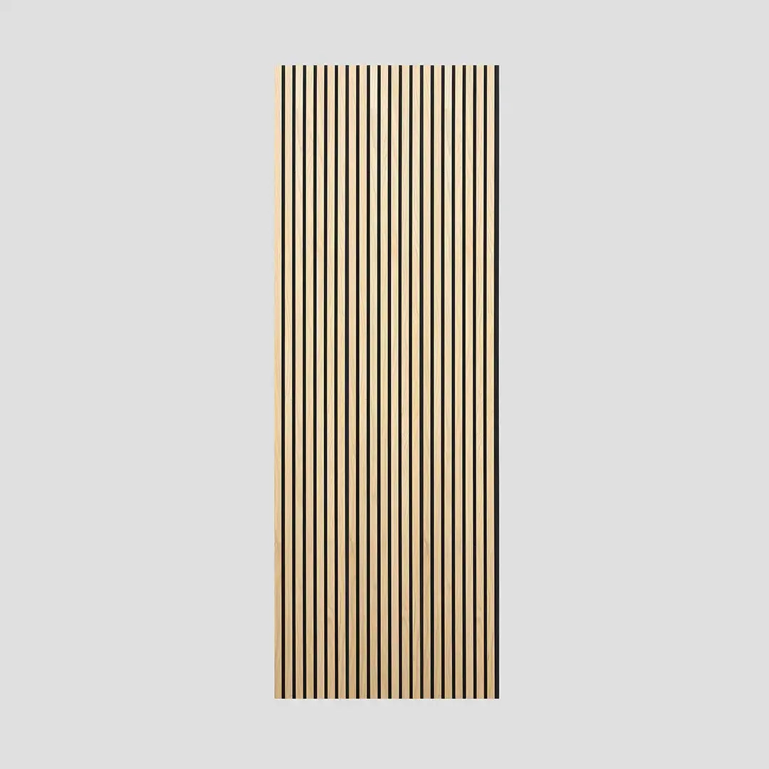 Acoustic Slat Wall Panel | Natural Oak | Premium 3-sided Wood Veneer