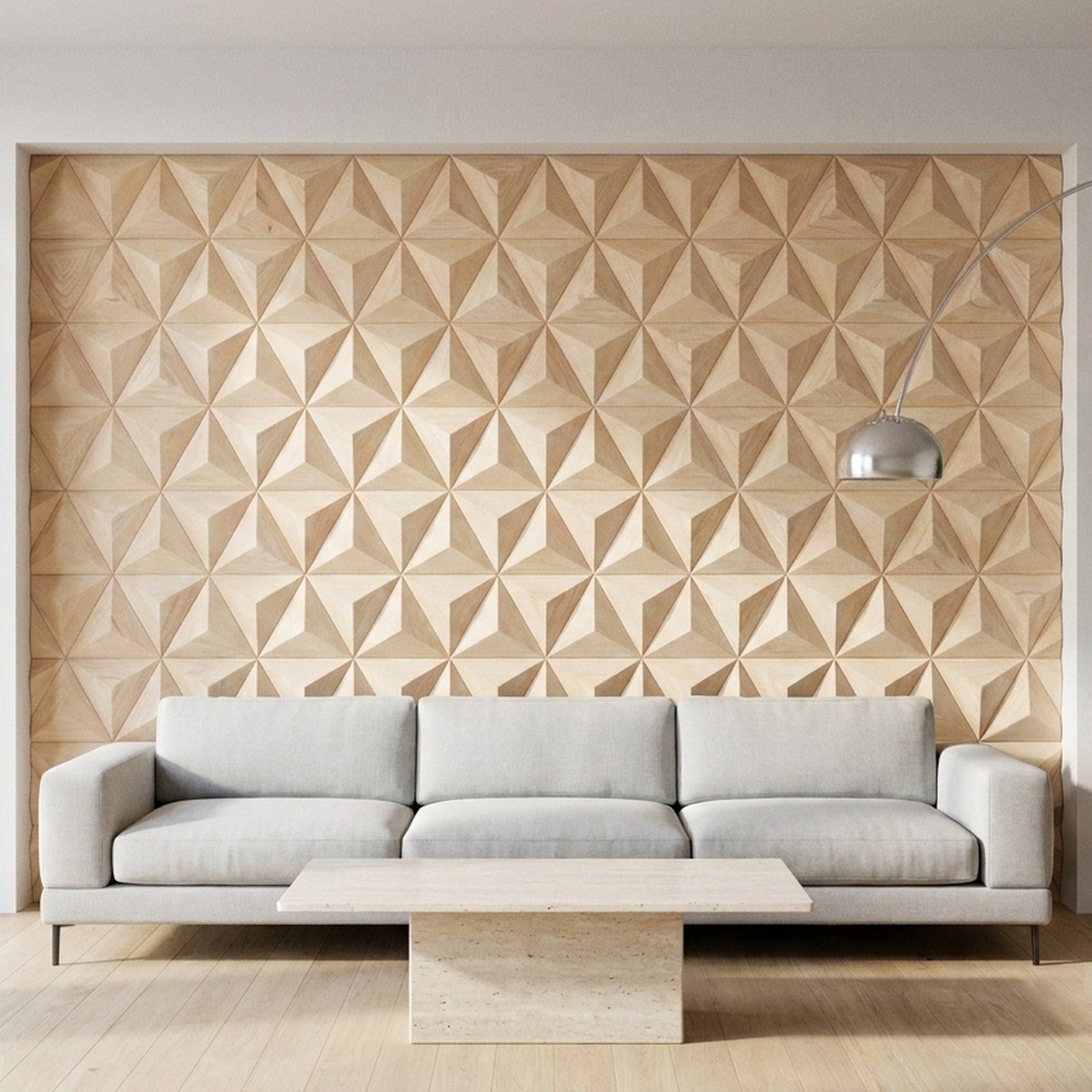 3D Wood Wall Panel | Spacious Rubber | 11.8×13.8"