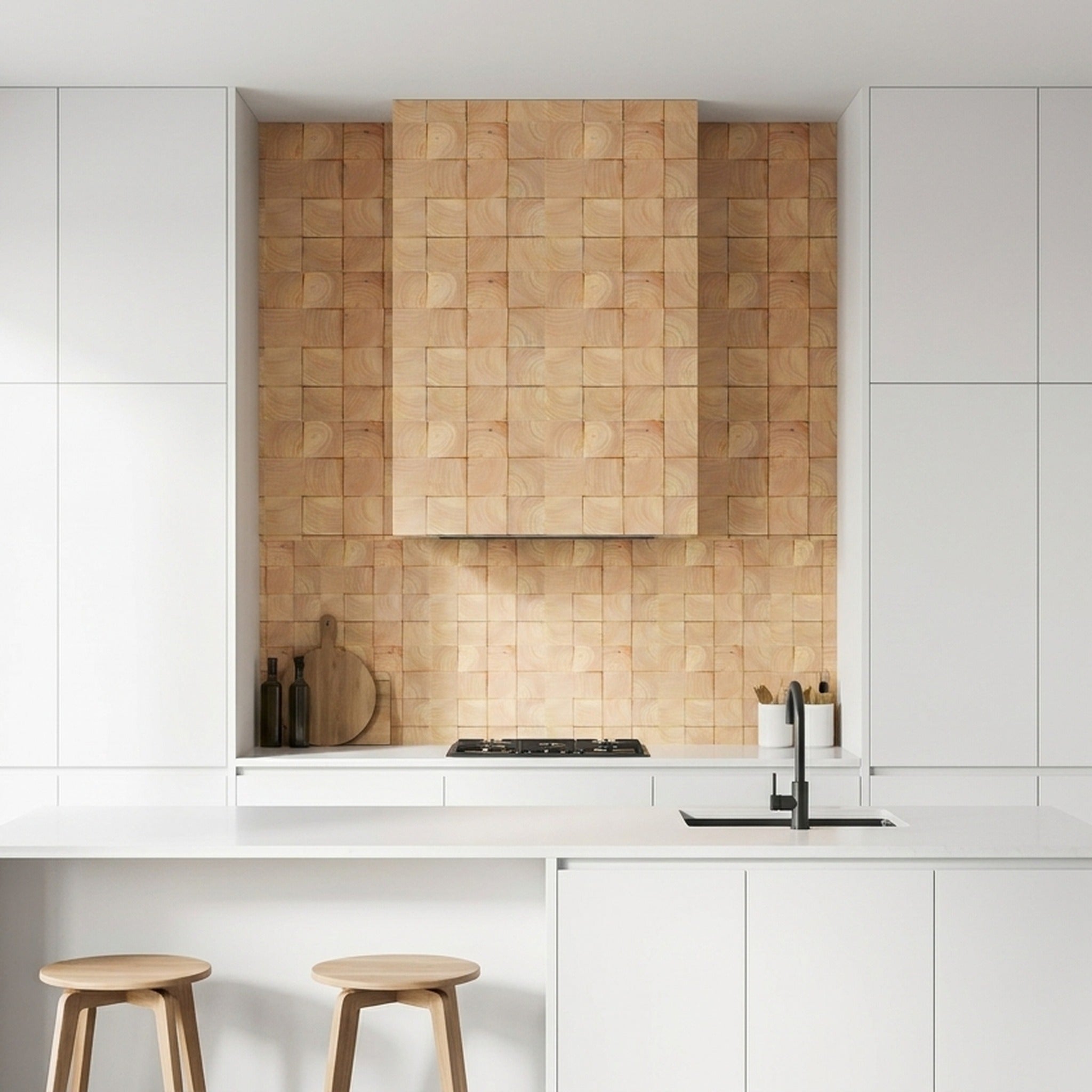 3D Wood Wall Panel | Rubber | 12×12"