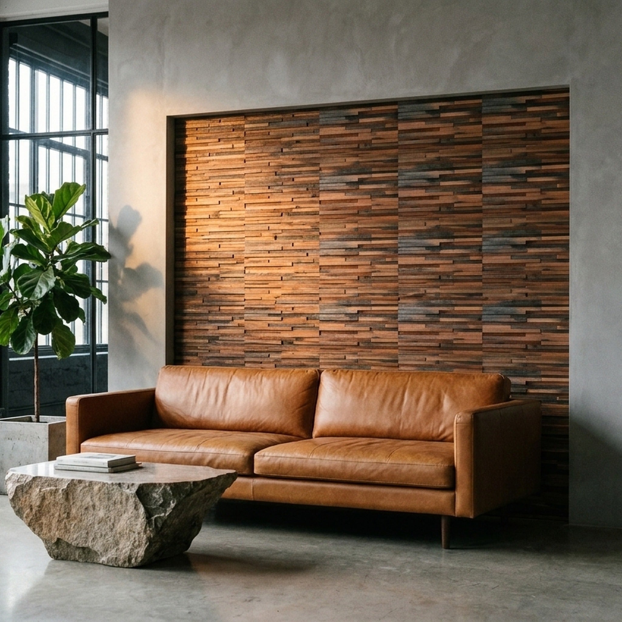 3D Wood Wall Panel | Compact Shipwood | 12×12"