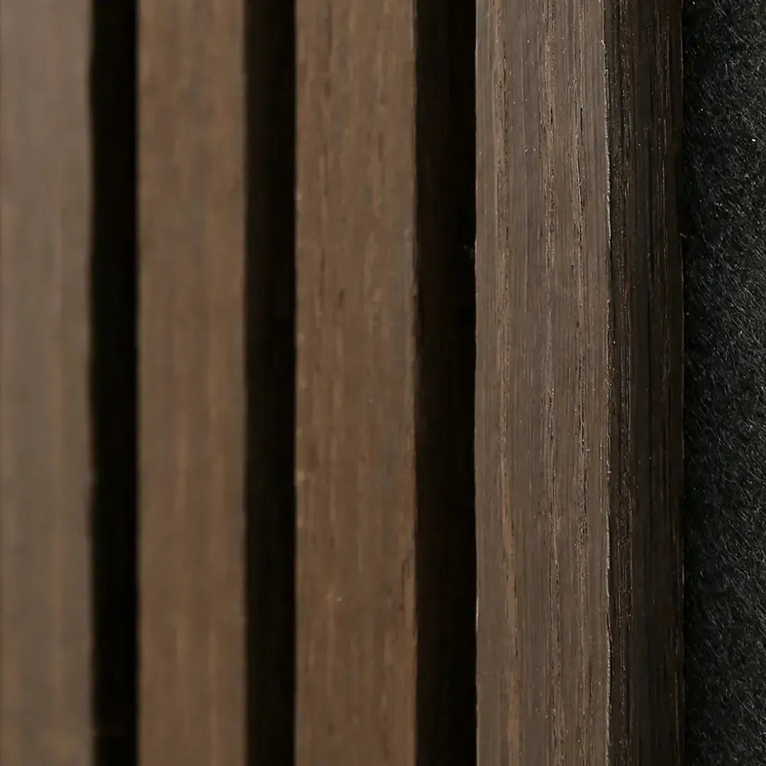 Acoustic Slat Wall Panel | Smoked Oak | Premium 3-sided Wood Veneer
