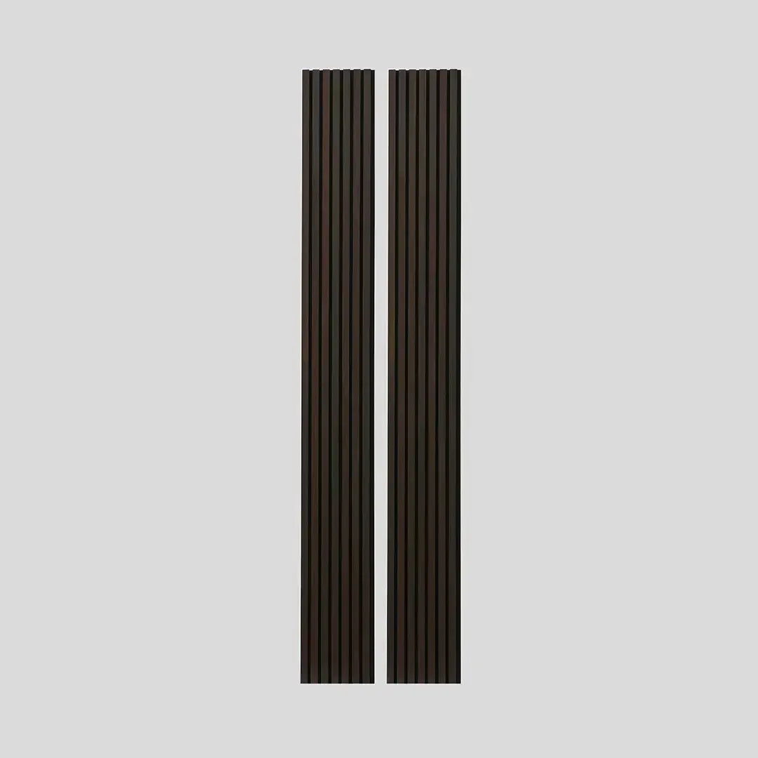 Acoustic Slat Wall Panel | Smoked Oak | Premium 3-sided Wood Veneer