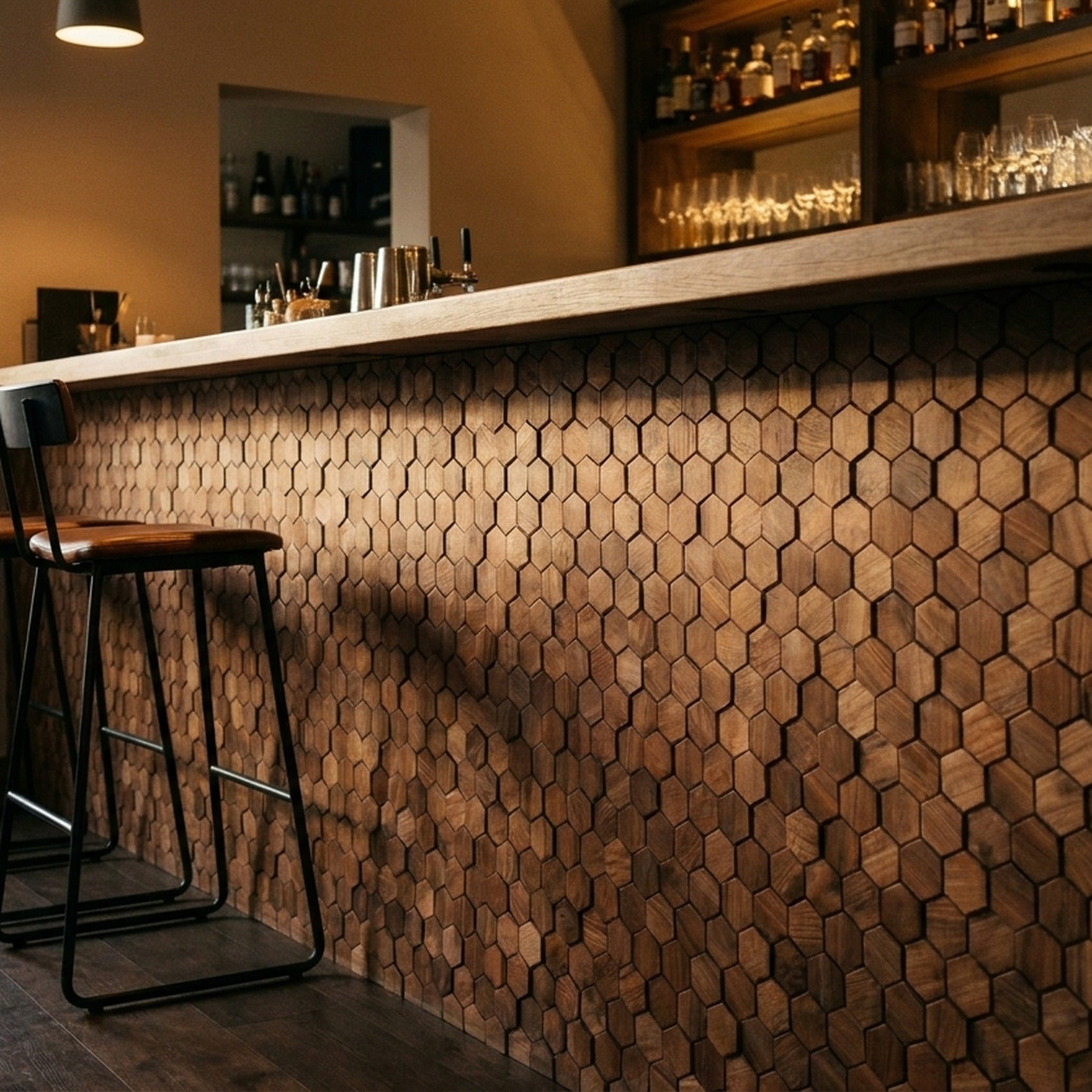 3D Wood Wall Panel | Velvet Walnut | 12.4×11.8"