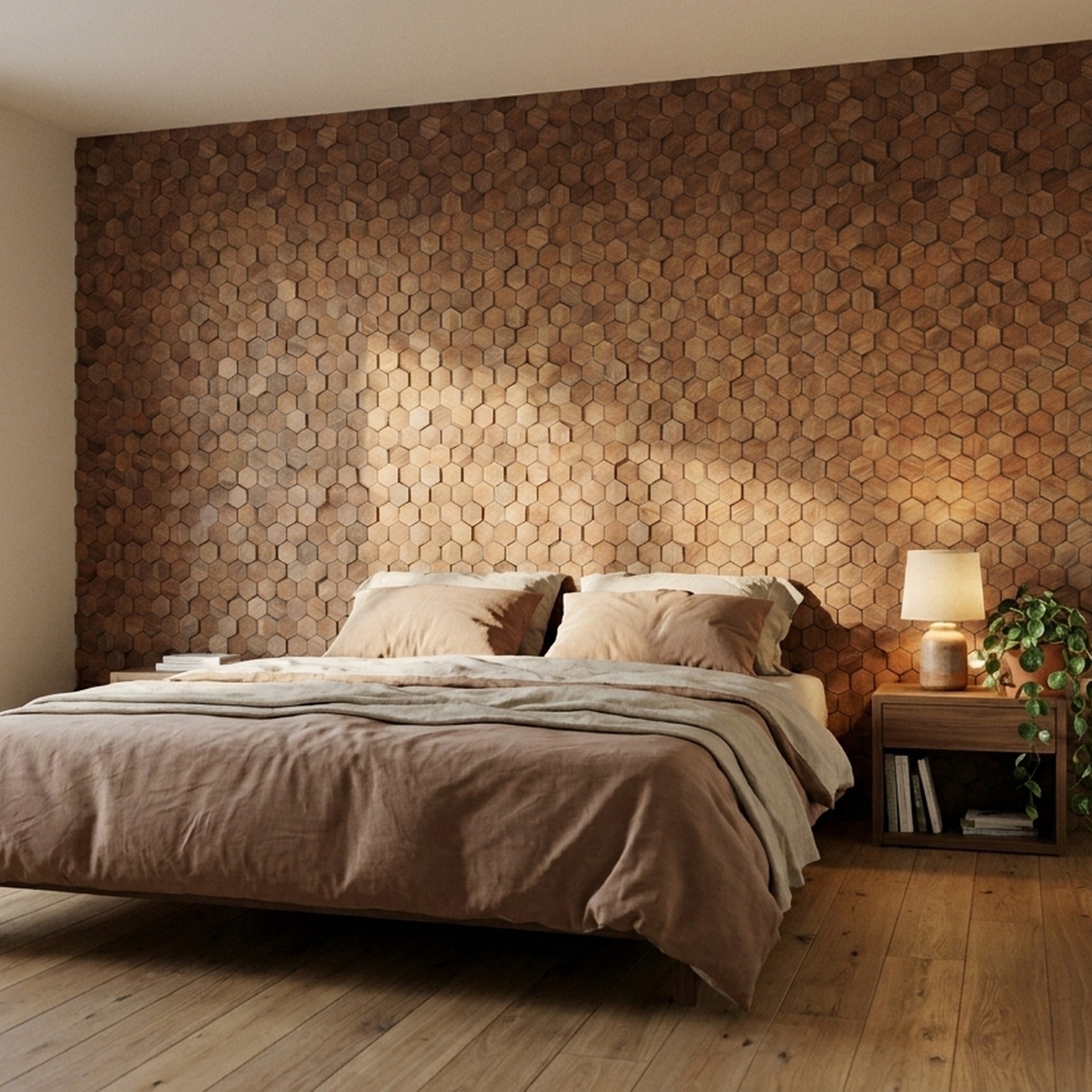 3D Wood Wall Panel | Velvet Walnut | 12.4×11.8"