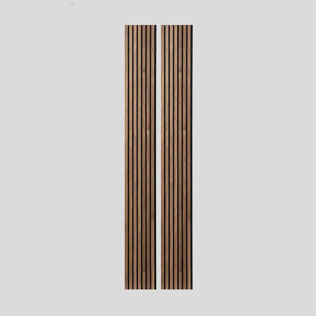 Acoustic Slat Wall Panel | Walnut | Premium 3-sided Wood Veneer