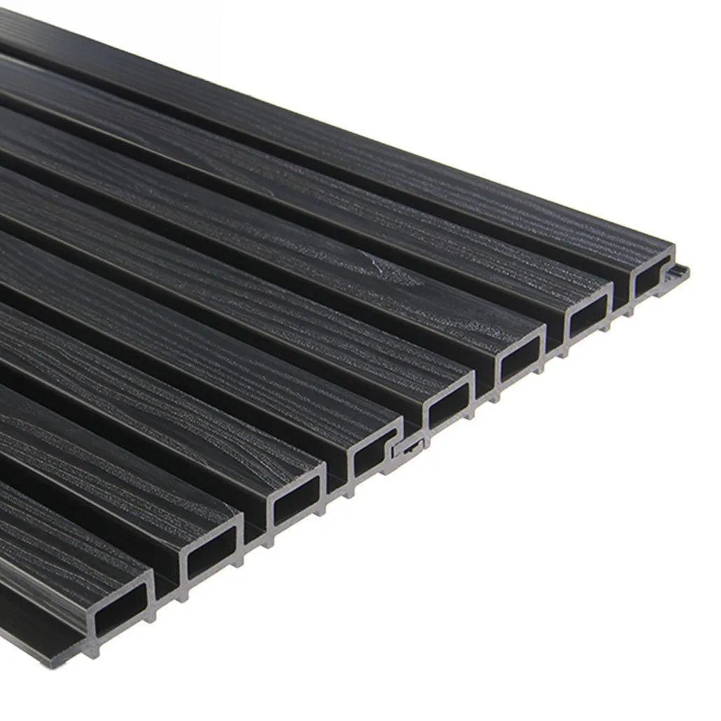 Exterior Wall Panel Black 94.5" | Garden | 3D Wood Grain