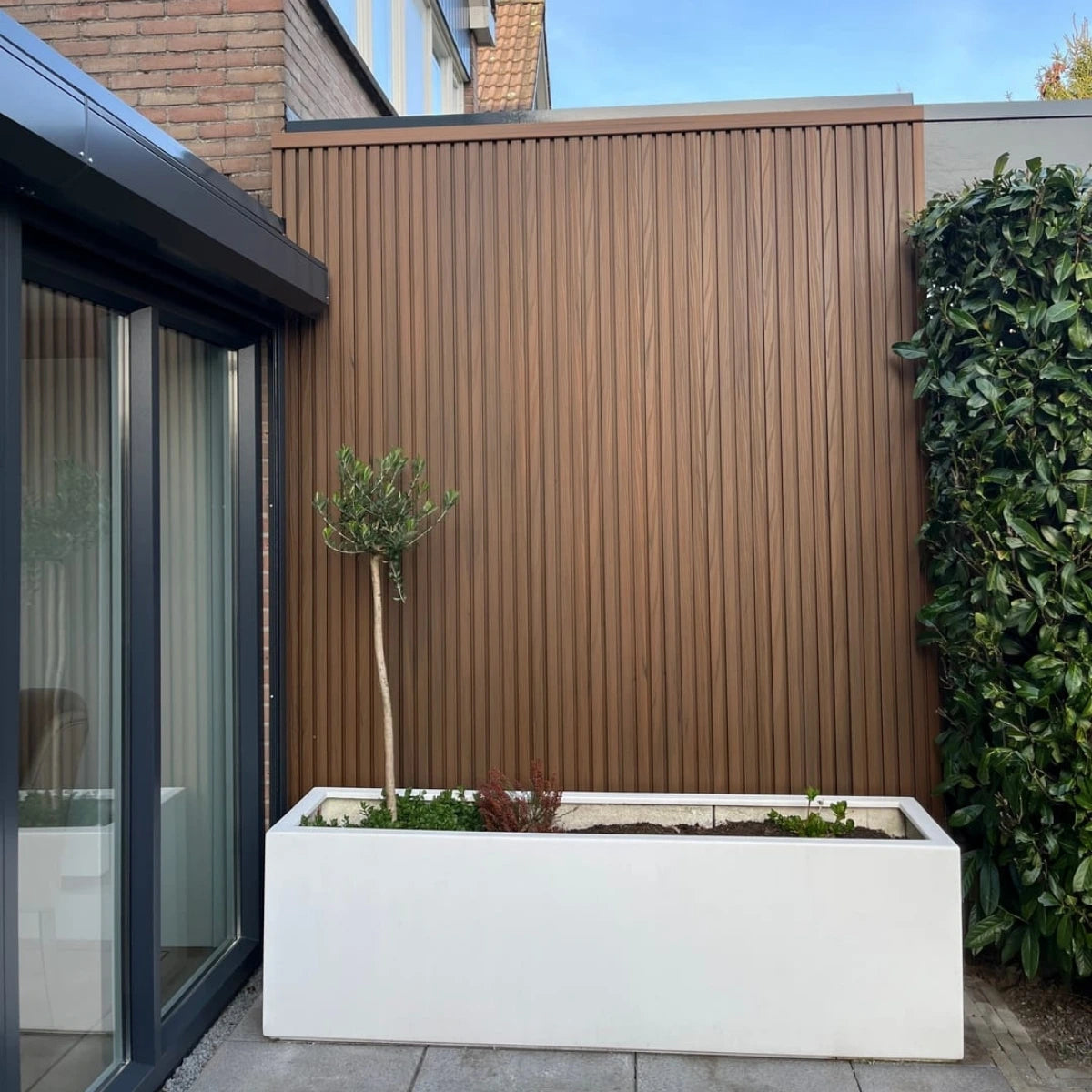 Exterior Wall Panel Oak 94.5" | Garden | 3D Wood Grain (2 Panels per Box)