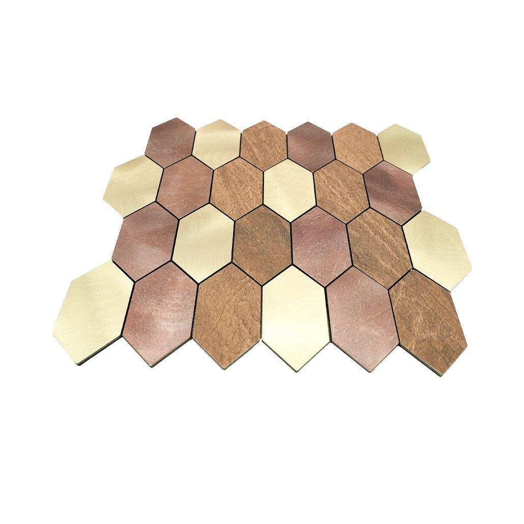 Peel and Stick Backsplash | Picket Champagne | 11.81×11.81"