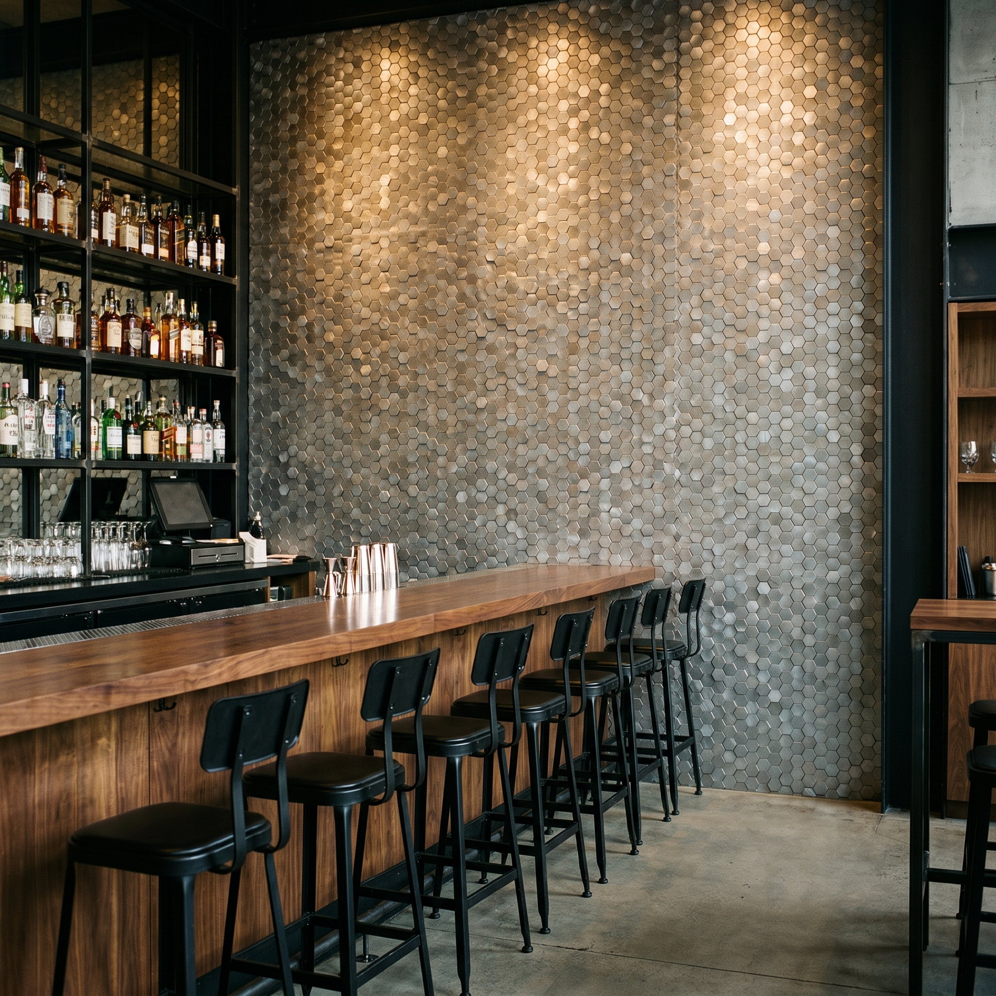 Peel and Stick Backsplash | Mini Hexagon 3D Gray | 11.73×12.09"