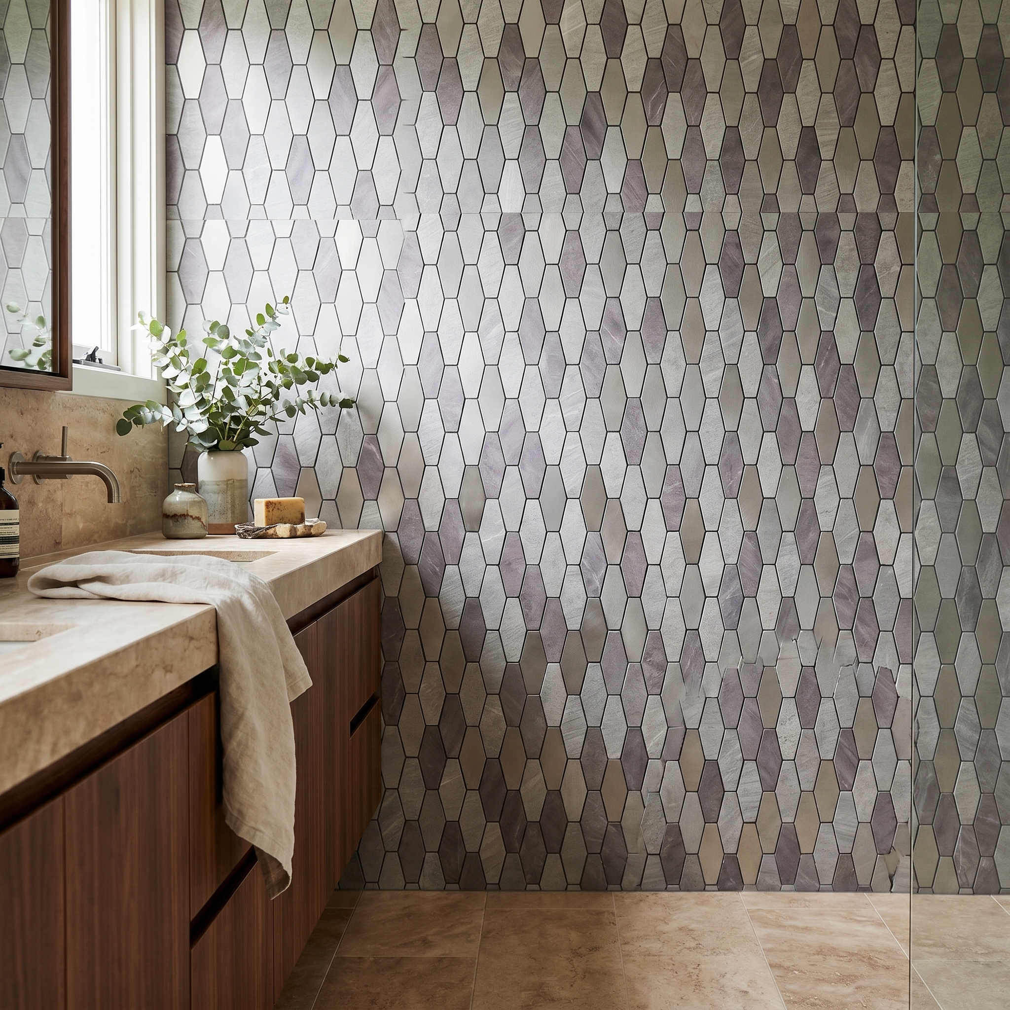 Peel and Stick Backsplash | Picket Gray | 11.81×11.81"