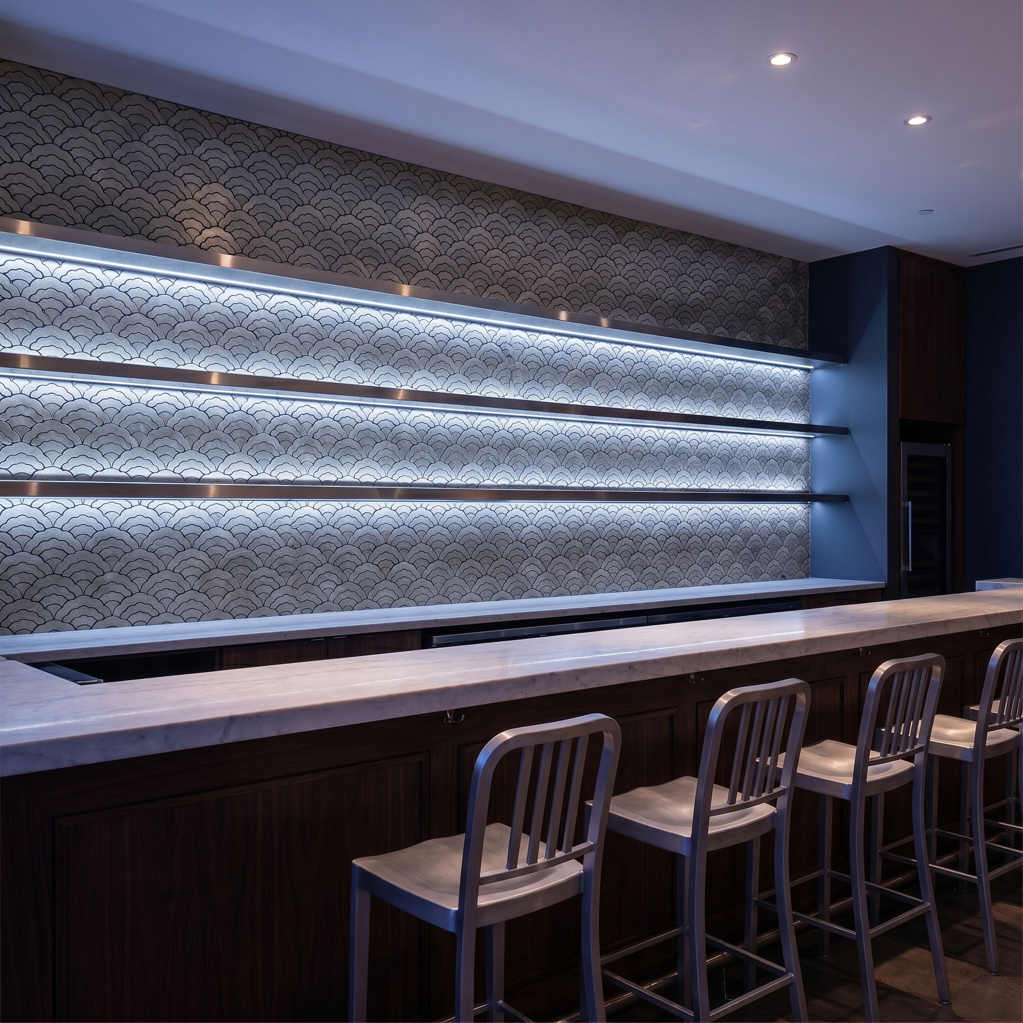 Peel and Stick Backsplash | Fan Gray | 10.55×11.06"