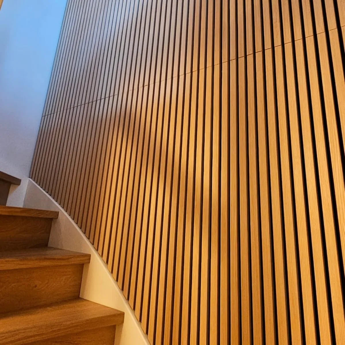 Acoustic Slat Wall Panel | Rustic Oak | Premium 3-sided Wood Veneer