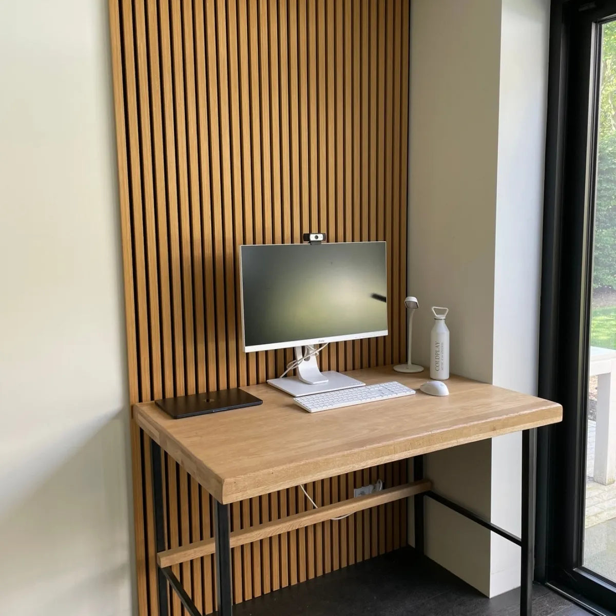 Acoustic Slat Wall Panel | Rustic Oak | Premium 3-sided Wood Veneer