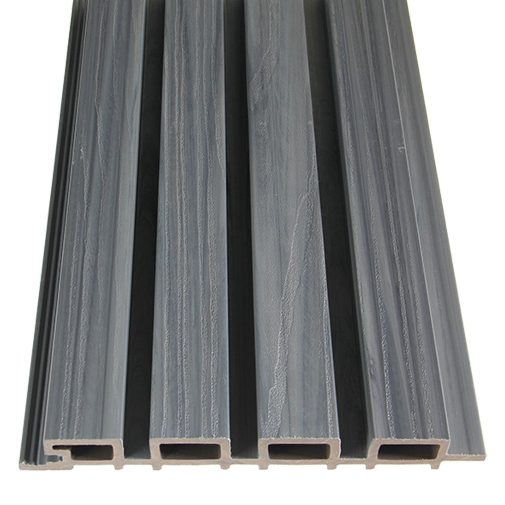Exterior Wall Panel Stone Gray 94.5" | Garden | 3D Wood Grain (2 Panels per Box)