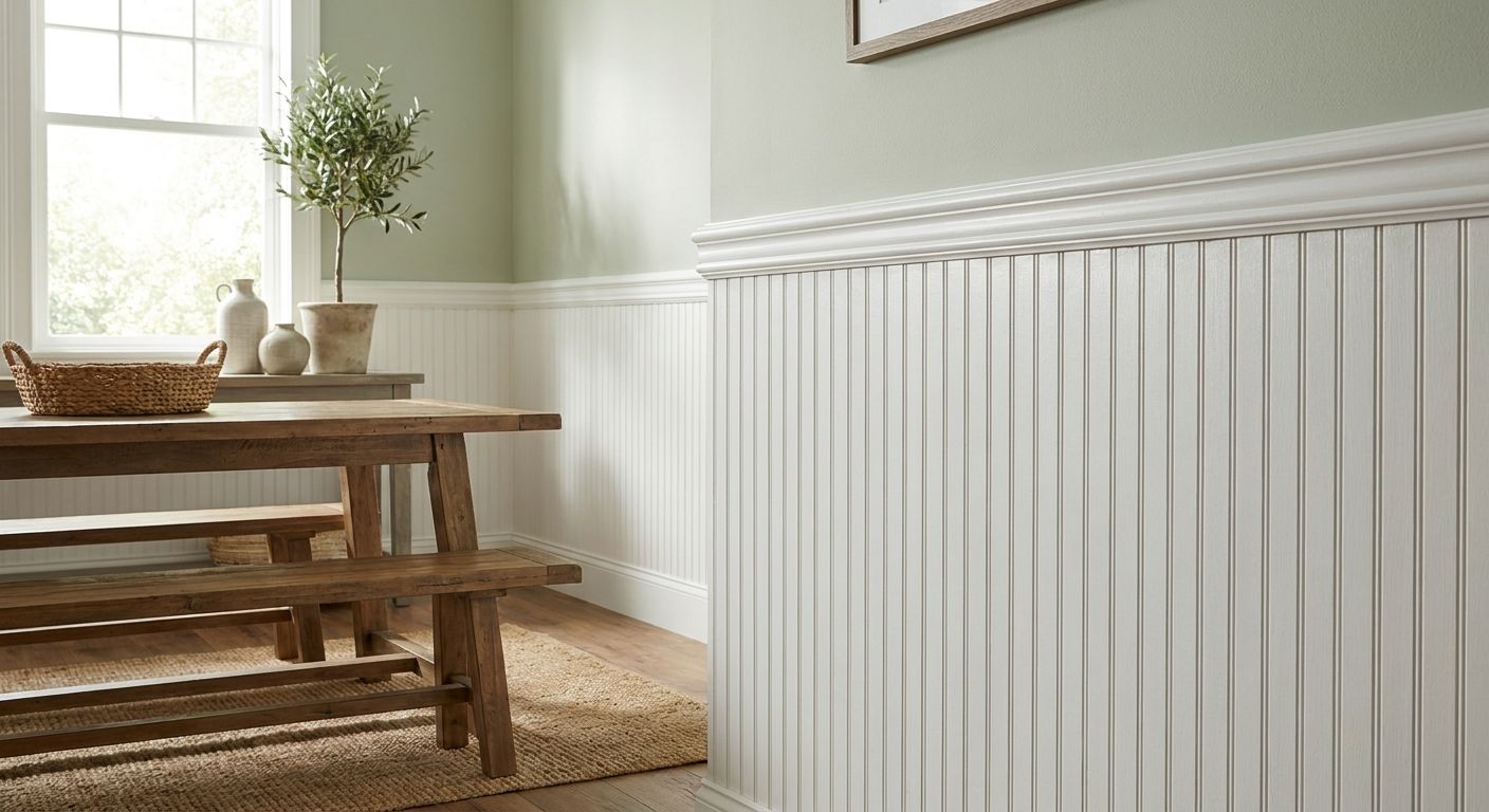 Beadboard wall panels for wainscoting projects