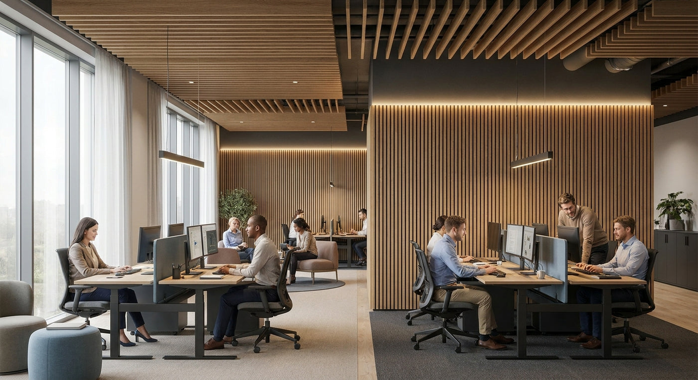 Best acoustic slat wall panels for open-plan offices