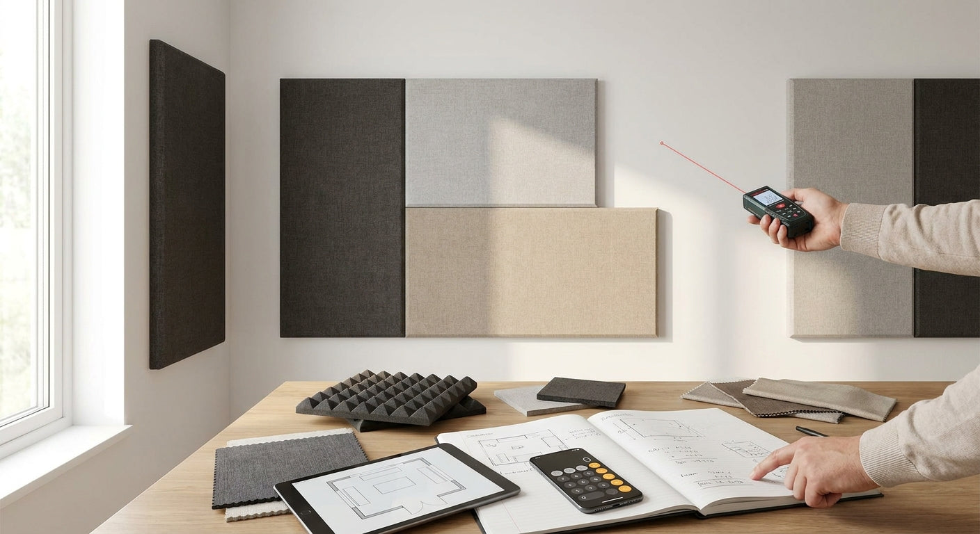 How to calculate acoustic panel coverage for a room