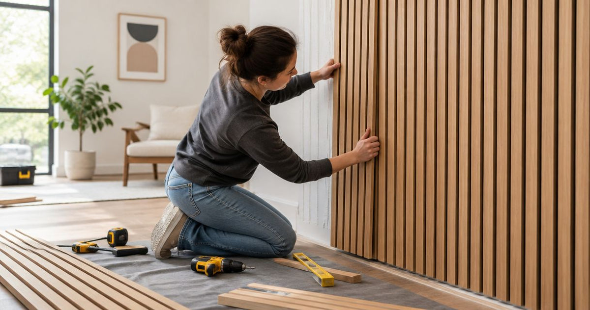 Is DIY installation of wood slat panels realistic for a first-timer?