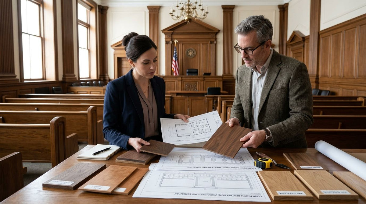 How to specify wood panels for a courtroom renovation