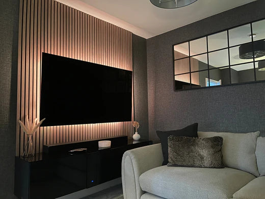 tv with wall panels