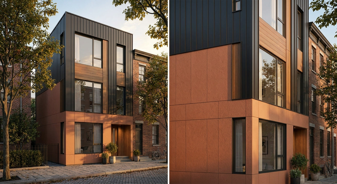 Best facade panels for narrow townhouse exteriors