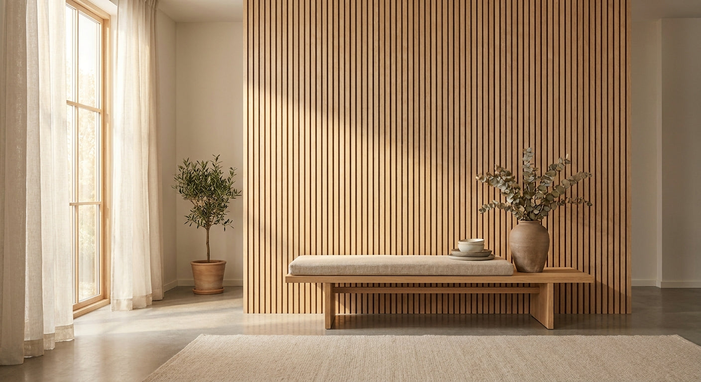 Best slat wall panels for japandi interior design