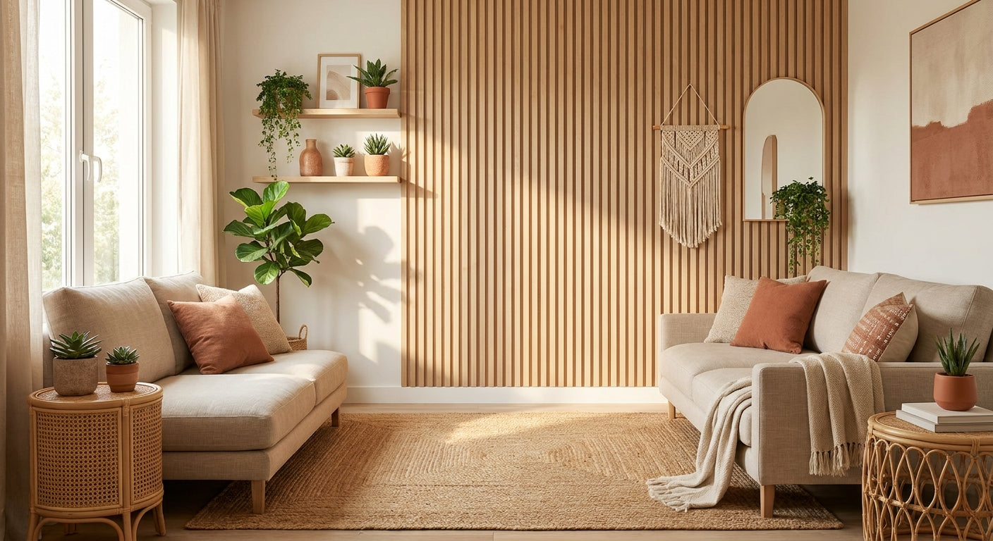 Best slat wall panels for modern boho interior design