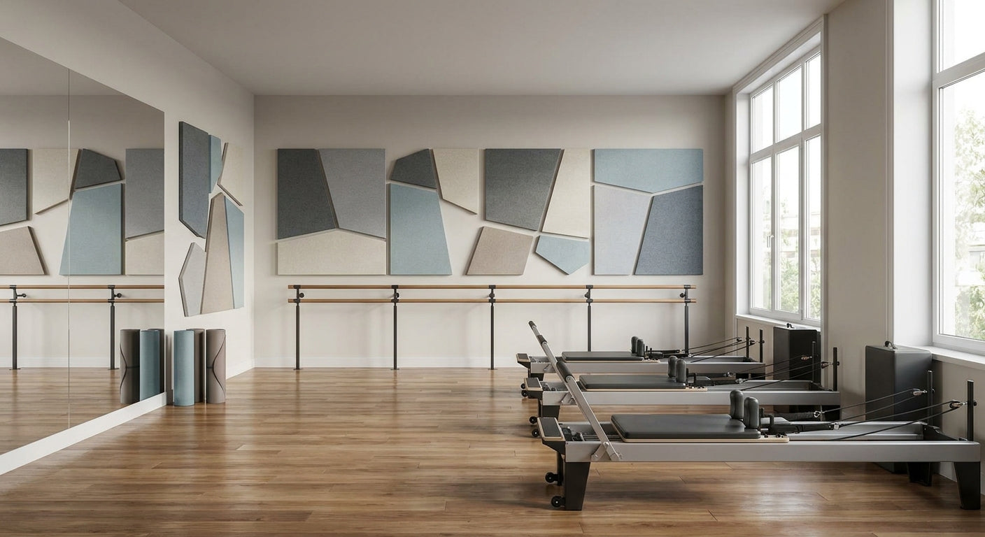 Acoustic panels for dance and pilates studio walls