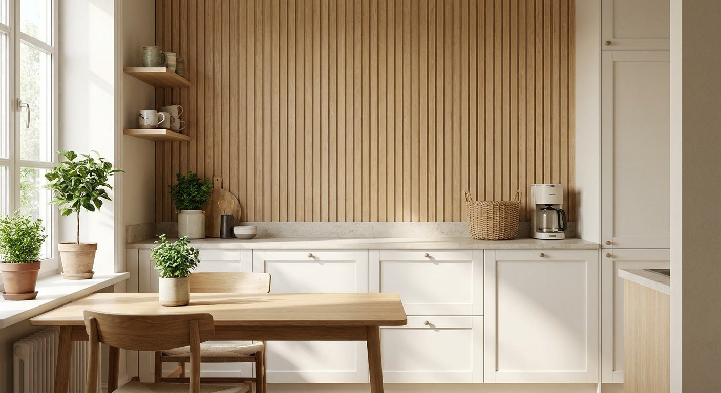 Best natural oak panels for scandinavian kitchen interiors