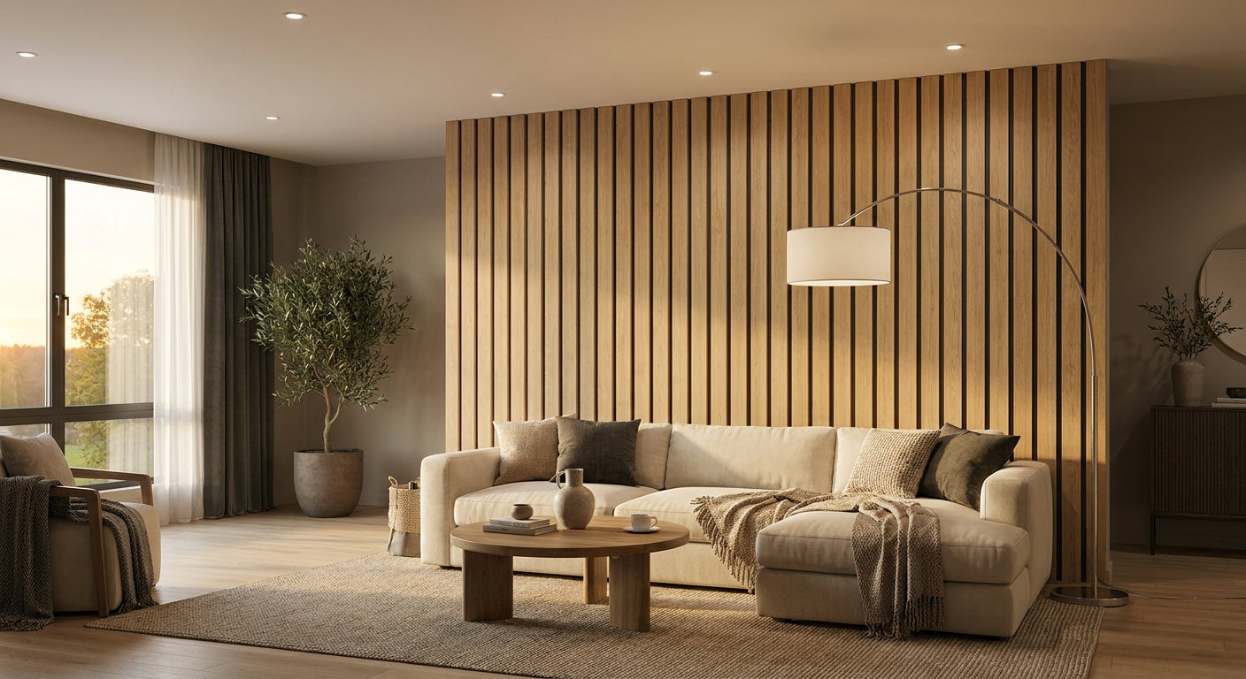 XL slat wall panels for large open-plan walls