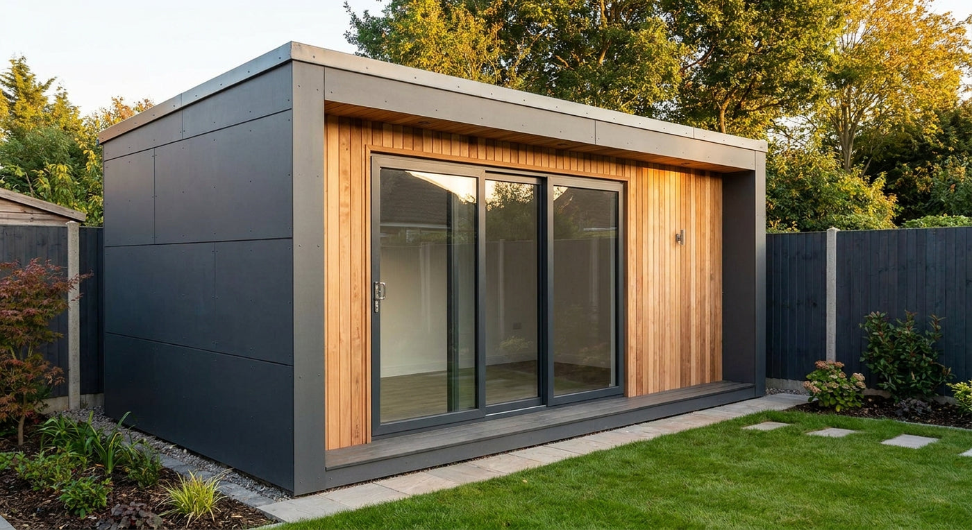 Exterior wall panels for modern shed cladding