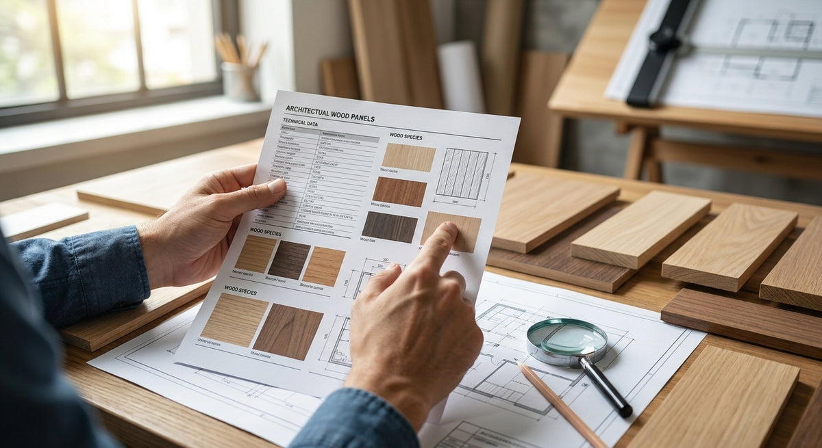 How to read a wood panel spec sheet before specifying a project