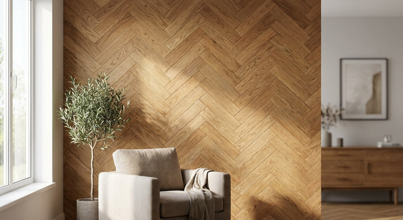 Best herringbone wood wall panels for accent walls