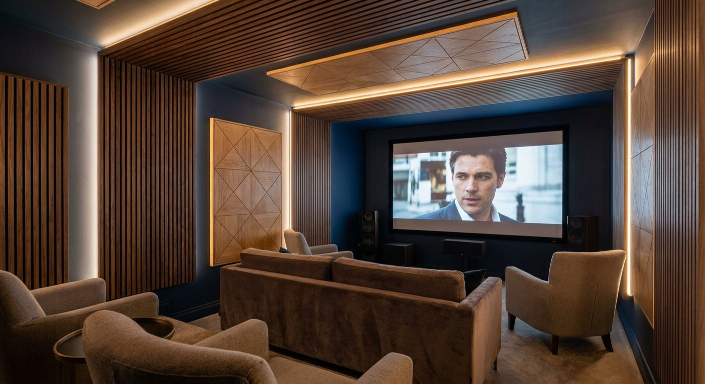 Best wood panels for acoustic treatment in home cinemas
