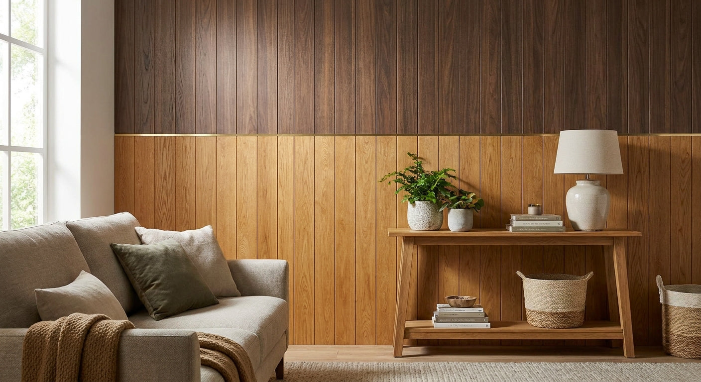How to create a two-tone wood panel feature wall