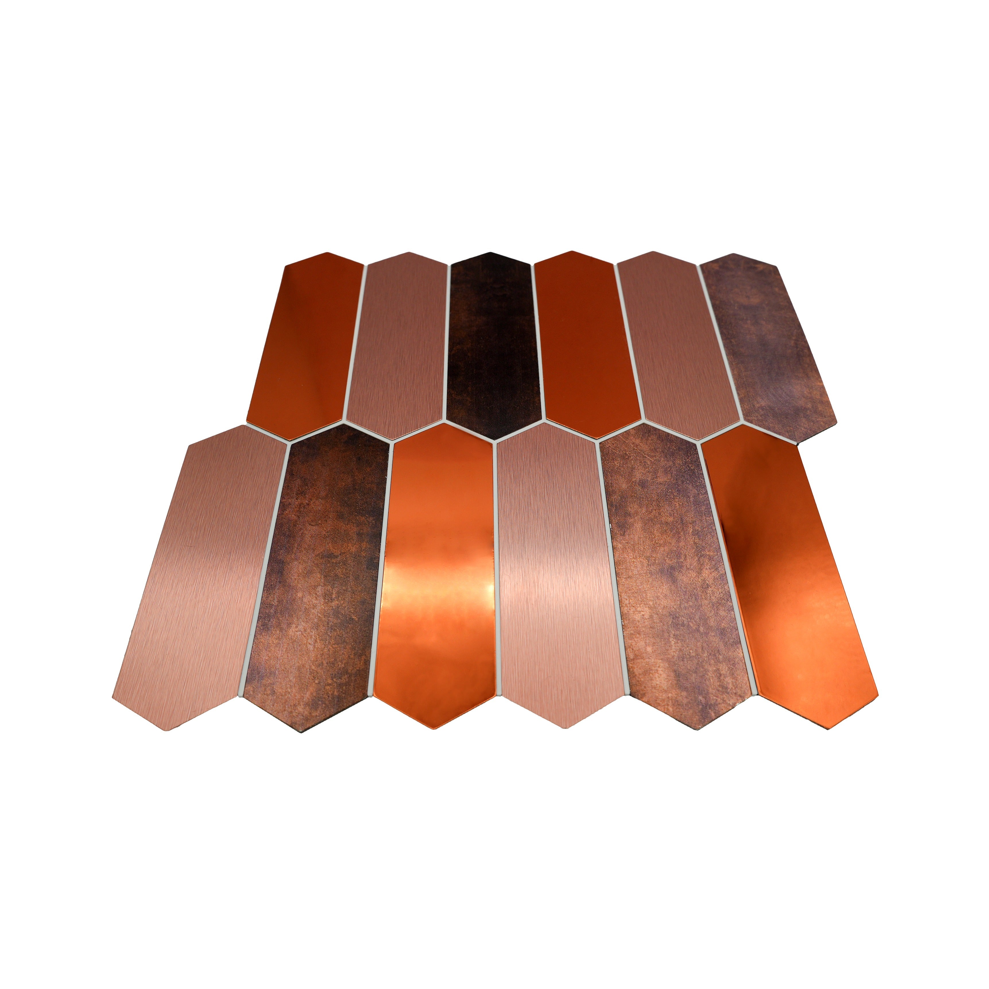 Peel and Stick Backsplash | Picket Brown | 11.1×10.75"