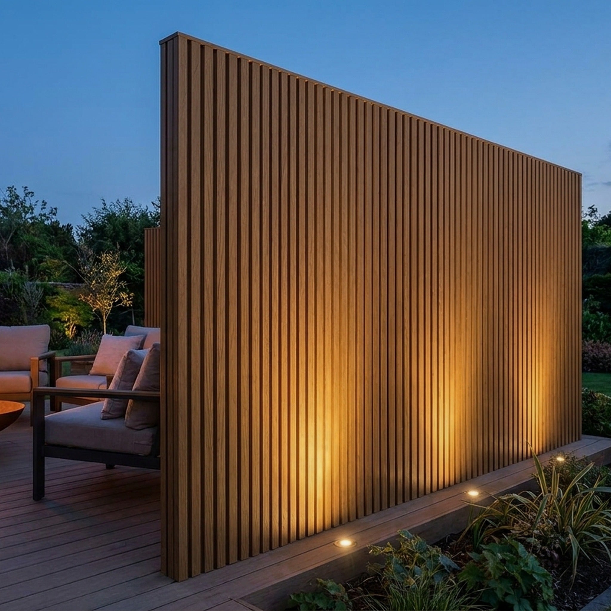 Exterior Wall Panel Oak 94.5" | Garden | 3D Wood Grain (2 Panels per Box)