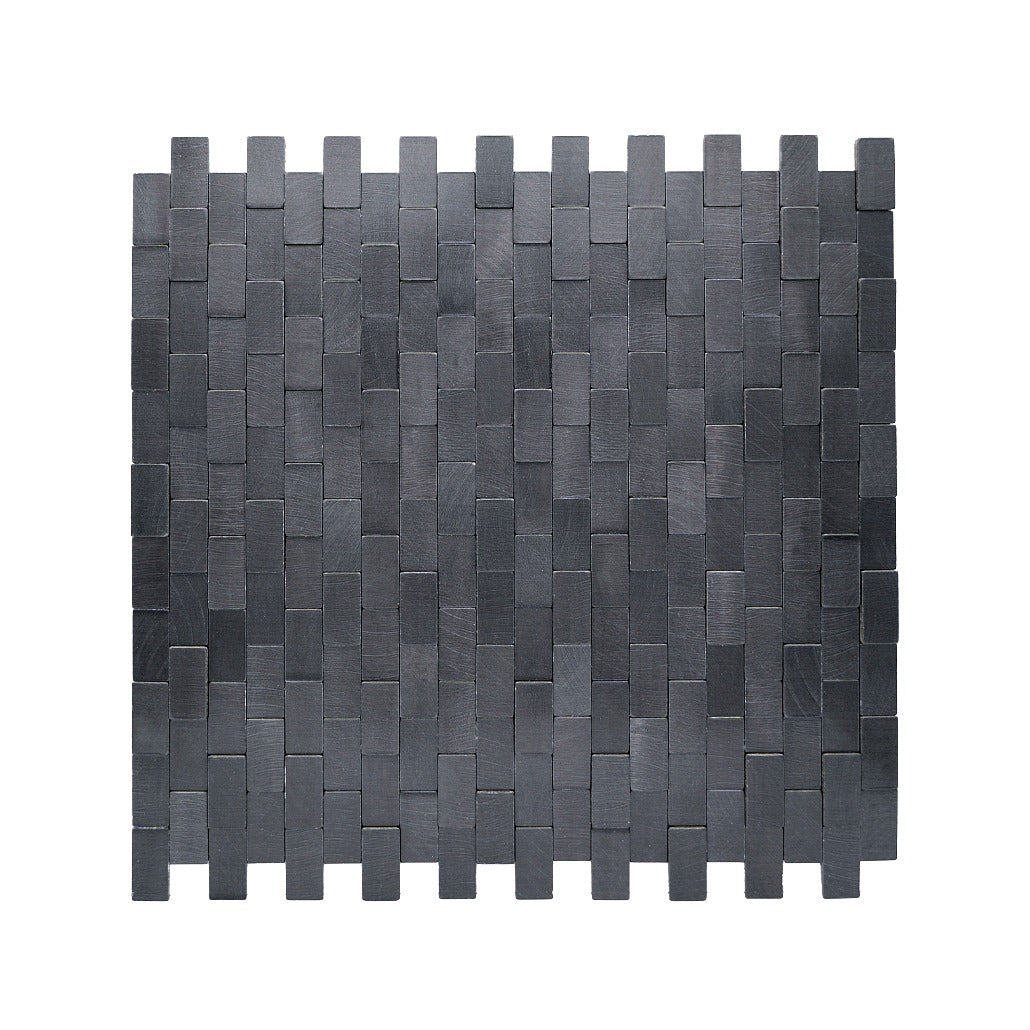 Peel and Stick Backsplash | Brick 3D Graphite | 11.73×11.81"