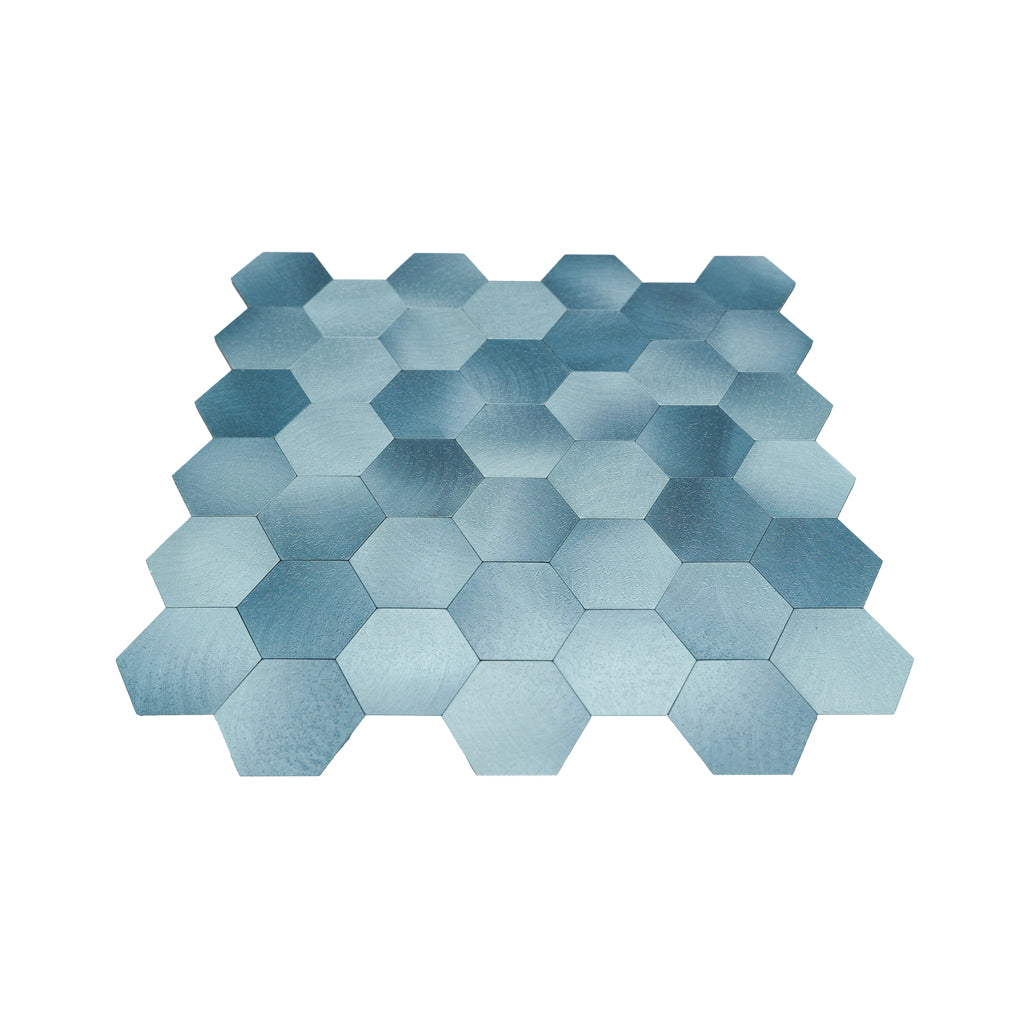 Peel and Stick Backsplash | Hexagon Blue | 11.5×11.34"