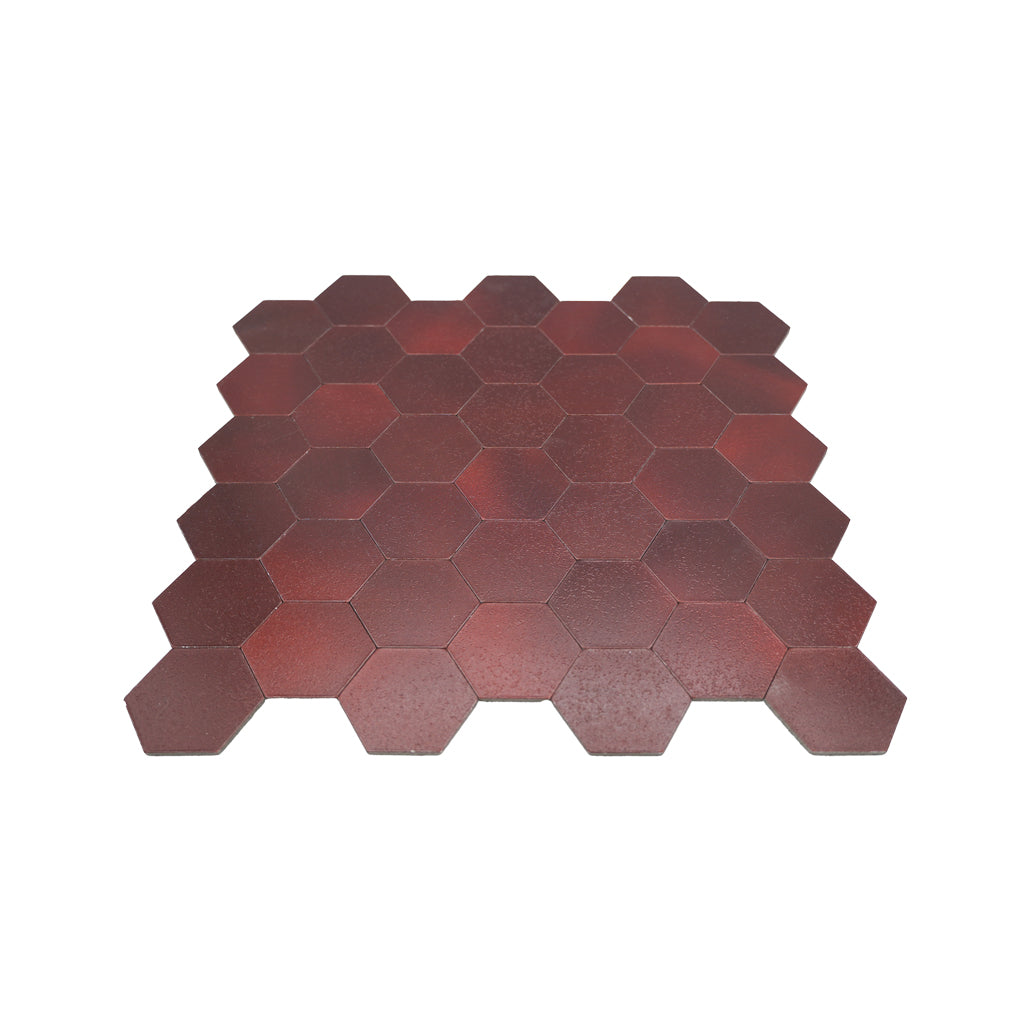 Peel and Stick Backsplash | Hexagon Burgundy | 11.5×11.34"